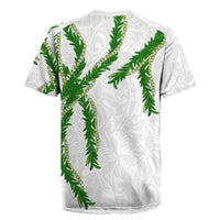 Hawaii Maile Lei Rugby Jersey Aloha White Color LT03 - Polynesian Pride