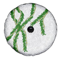 Hawaii Maile Lei Spare Tire Cover Aloha White Color LT03 - Polynesian Pride