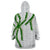 Hawaii Maile Lei Wearable Blanket Hoodie Aloha White Color