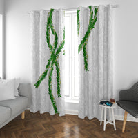 Hawaii Maile Lei Window Curtain Aloha White Color LT03 With Grommets White - Polynesian Pride