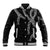 Hawaii Maile Lei Baseball Jacket Aloha Grayscale Color