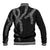 Hawaii Maile Lei Baseball Jacket Aloha Grayscale Color