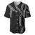 Hawaii Maile Lei Baseball Jersey Aloha Grayscale Color