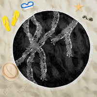 Hawaii Maile Lei Beach Blanket Aloha Grayscale Color LT03 One Size 150cm Grayscale - Polynesian Pride
