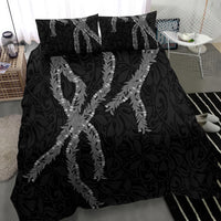 Hawaii Maile Lei Bedding Set Aloha Grayscale Color LT03 - Polynesian Pride