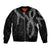 Hawaii Maile Lei Bomber Jacket Aloha Grayscale Color