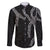 Hawaii Maile Lei Family Matching Mermaid Dress and Hawaiian Shirt Aloha Grayscale Color