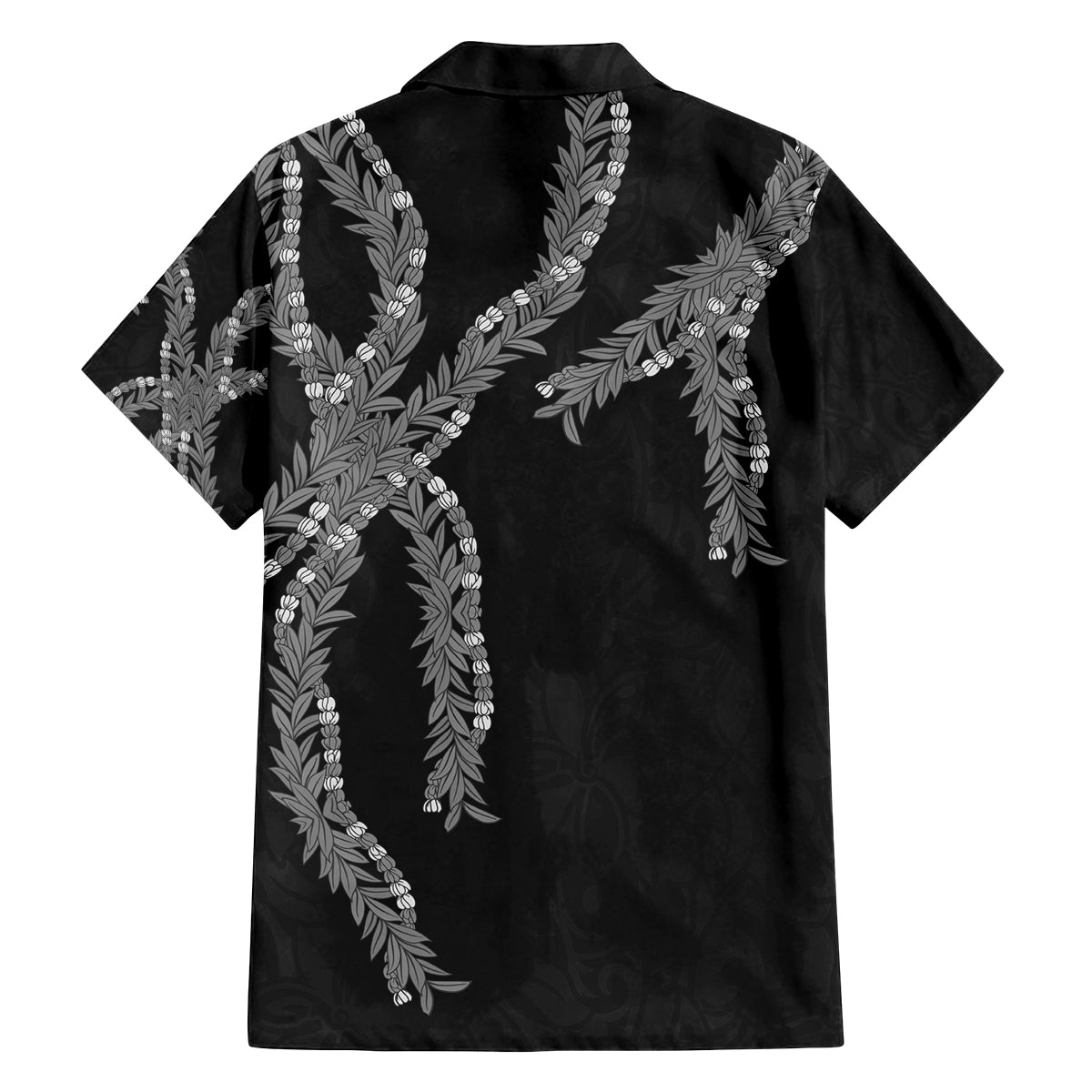 Hawaii Maile Lei Family Matching Off Shoulder Maxi Dress and Hawaiian Shirt Aloha Grayscale Color LT03 - Polynesian Pride
