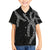 Hawaii Maile Lei Family Matching Tank Maxi Dress and Hawaiian Shirt Aloha Grayscale Color