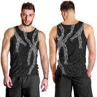 Hawaii Maile Lei Men Tank Top Aloha Grayscale Color LT03 - Polynesian Pride
