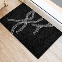 Hawaii Maile Lei Rubber Doormat Aloha Grayscale Color LT03 - Polynesian Pride