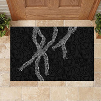Hawaii Maile Lei Rubber Doormat Aloha Grayscale Color LT03 - Polynesian Pride