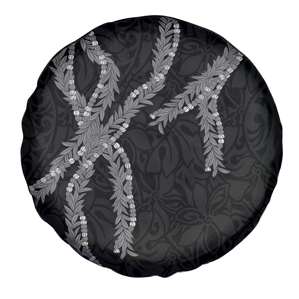 Hawaii Maile Lei Spare Tire Cover Aloha Grayscale Color LT03 - Polynesian Pride