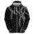 Hawaii Maile Lei Zip Hoodie Aloha Grayscale Color