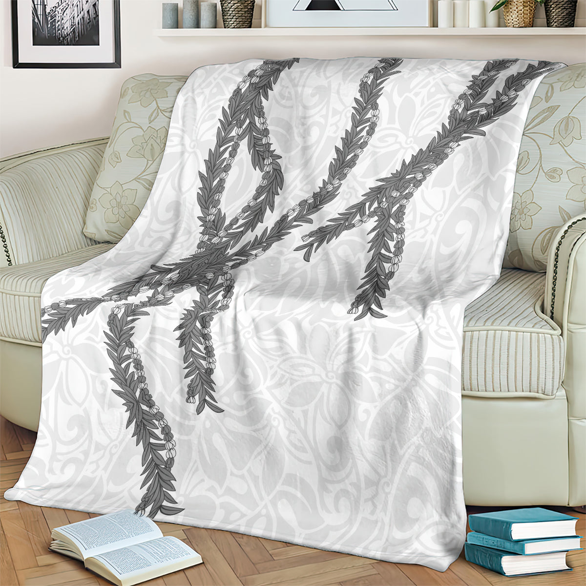 Hawaii Maile Lei Blanket Aloha The Grey Color LT03 - Polynesian Pride