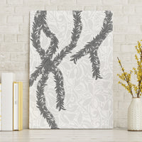 Hawaii Maile Lei Canvas Wall Art Aloha The Grey Color LT03 Without Frame Grey - Polynesian Pride