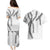Hawaii Maile Lei Couples Matching Puletasi and Hawaiian Shirt Aloha The Grey Color