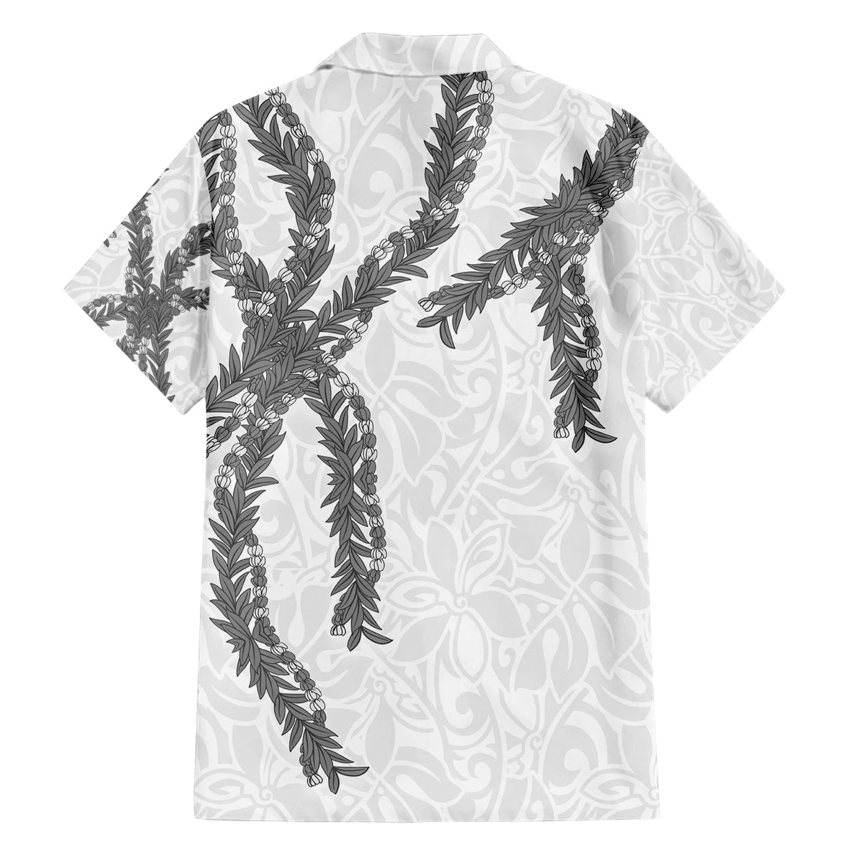 Hawaii Maile Lei Family Matching Long Sleeve Bodycon Dress and Hawaiian Shirt Aloha The Grey Color LT03 - Polynesian Pride