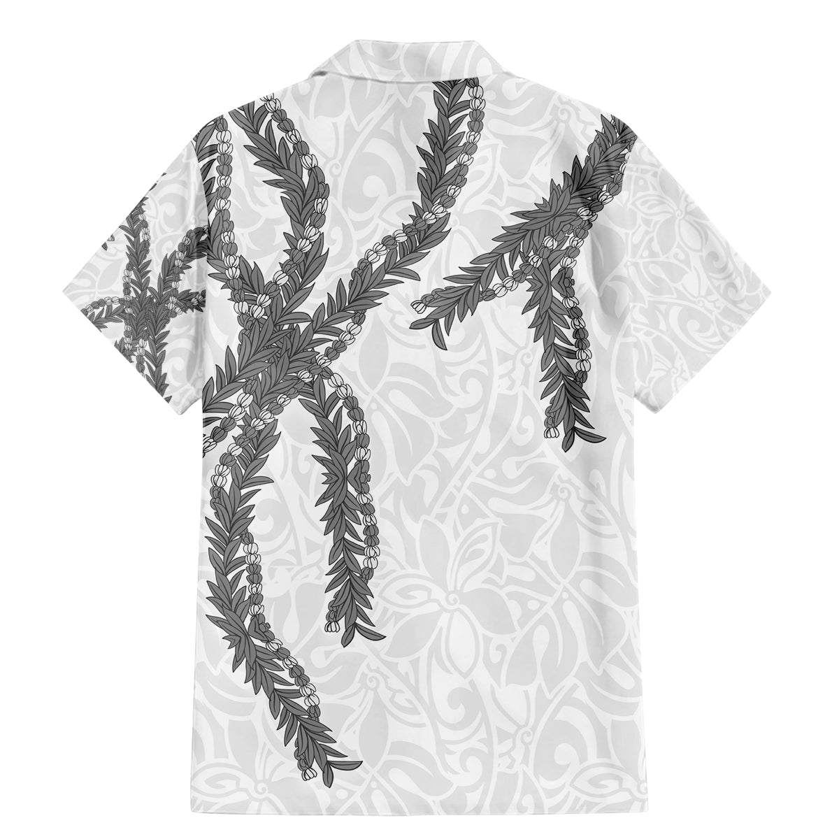 Hawaii Maile Lei Family Matching Mermaid Dress and Hawaiian Shirt Aloha The Grey Color