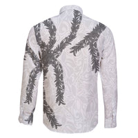 Hawaii Maile Lei Family Matching Summer Maxi Dress and Hawaiian Shirt Aloha The Grey Color
