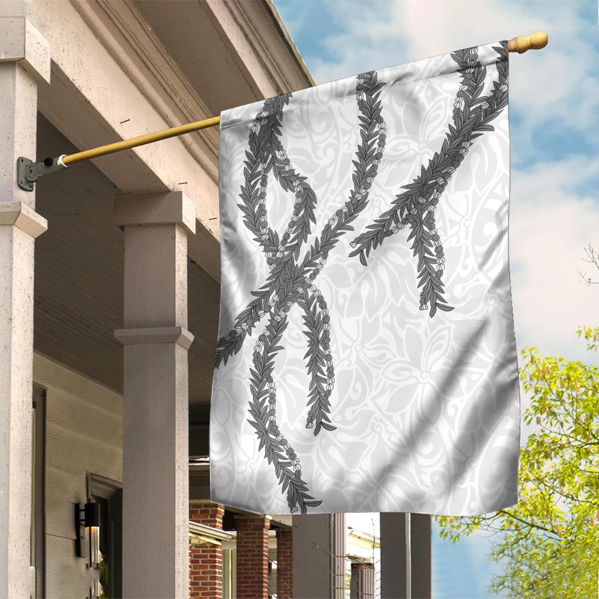 Hawaii Maile Lei Garden Flag Aloha The Grey Color LT03 House Flag Grey - Polynesian Pride