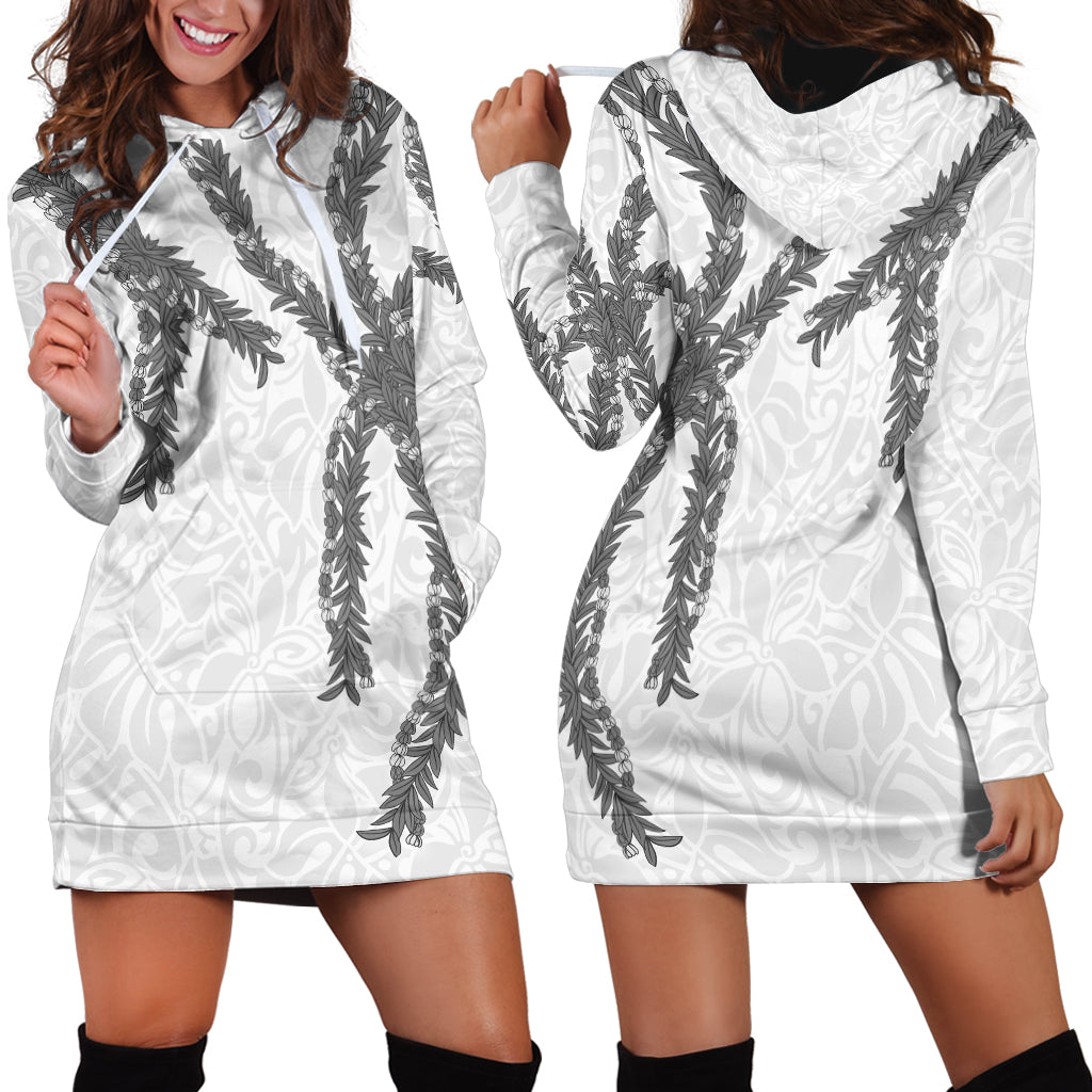 Hawaii Maile Lei Hoodie Dress Aloha The Grey Color LT03 - Polynesian Pride