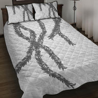 Hawaii Maile Lei Quilt Bed Set Aloha The Grey Color LT03 Grey - Polynesian Pride