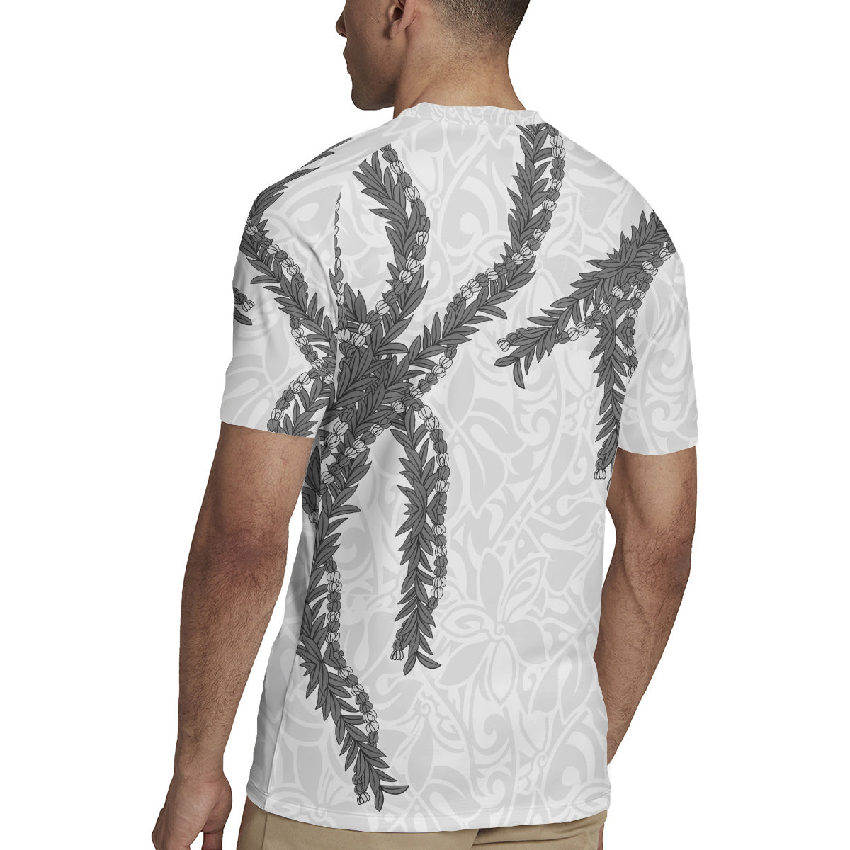 Hawaii Maile Lei Rugby Jersey Aloha The Grey Color LT03 - Polynesian Pride