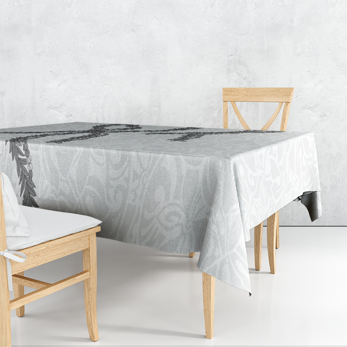 Hawaii Maile Lei Tablecloth Aloha The Grey Color LT03 - Polynesian Pride