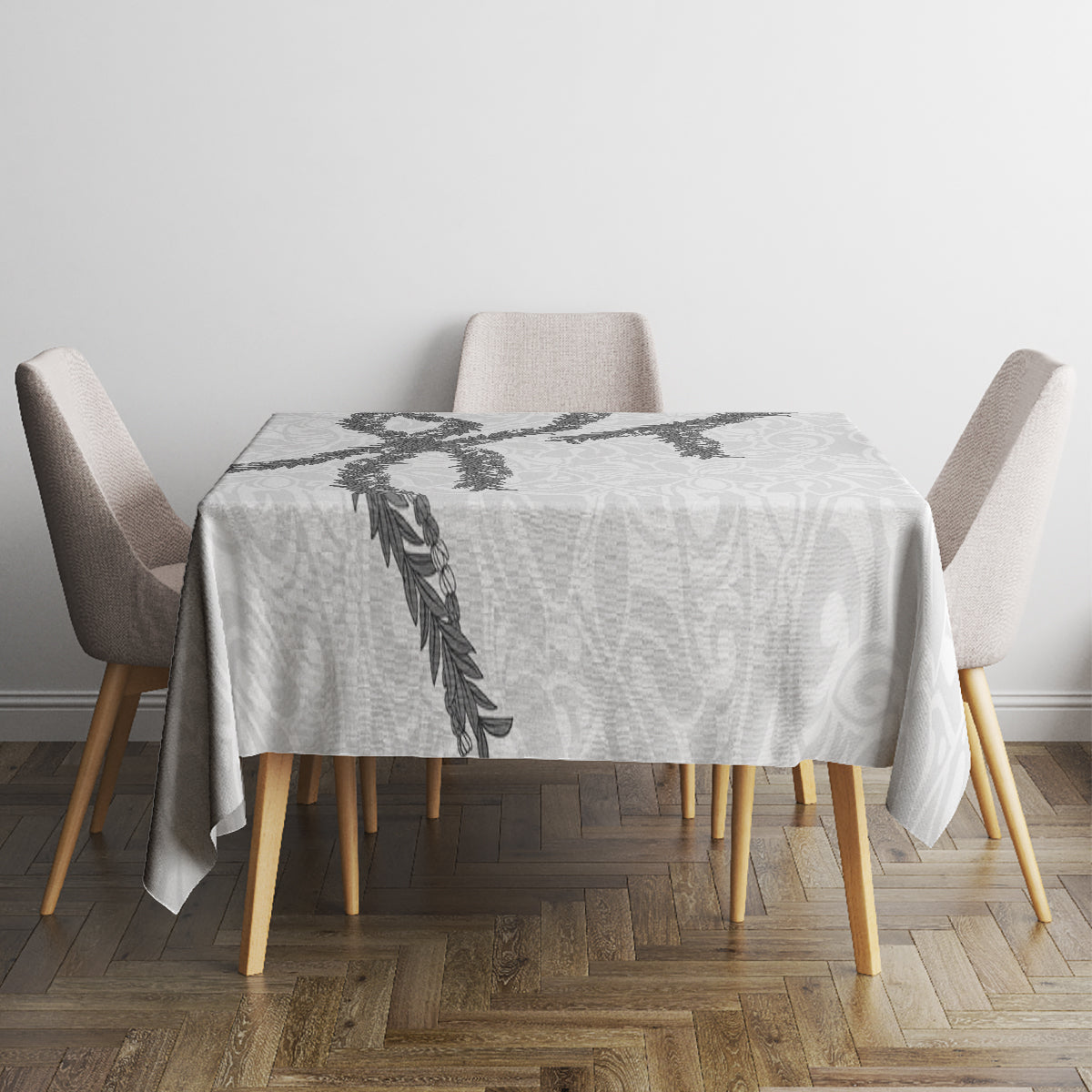 Hawaii Maile Lei Tablecloth Aloha The Grey Color LT03 - Polynesian Pride