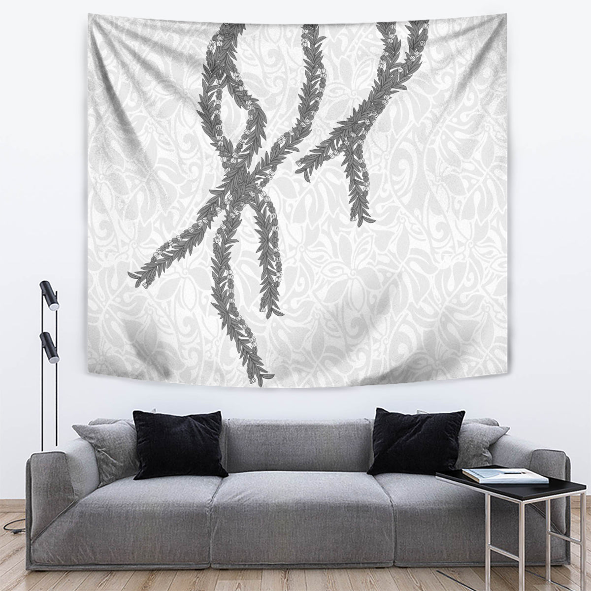 Hawaii Maile Lei Tapestry Aloha The Grey Color