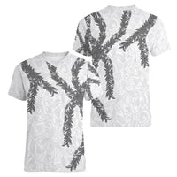 Hawaii Maile Lei Women V-Neck T-Shirt Aloha The Grey Color