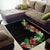 Hawaii Tropical Flowers and Leaves Area Rug Tapa Pattern Colorful Mode