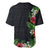 Hawaii Tropical Flowers and Leaves Baseball Jersey Tapa Pattern Colorful Mode