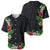 Hawaii Tropical Flowers and Leaves Baseball Jersey Tapa Pattern Colorful Mode