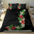 Hawaii Tropical Flowers and Leaves Bedding Set Tapa Pattern Colorful Mode