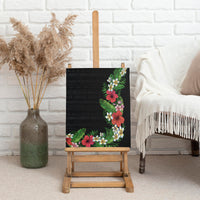 Hawaii Tropical Flowers and Leaves Canvas Wall Art Tapa Pattern Colorful Mode LT03 - Polynesian Pride