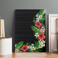 Hawaii Tropical Flowers and Leaves Canvas Wall Art Tapa Pattern Colorful Mode LT03 - Polynesian Pride
