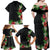 Hawaii Tropical Flowers and Leaves Family Matching Off Shoulder Maxi Dress and Hawaiian Shirt Tapa Pattern Colorful Mode