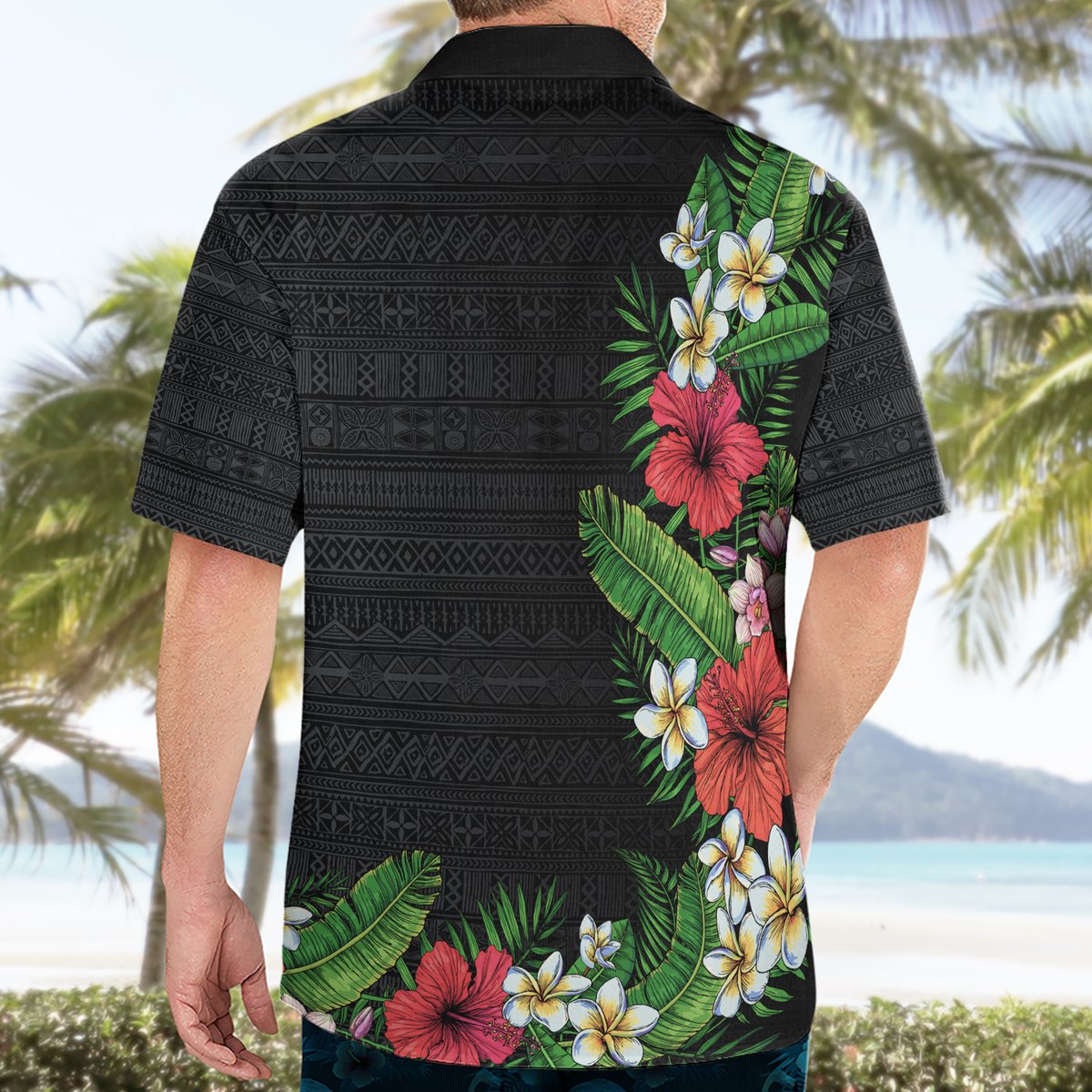 Hawaii Tropical Flowers and Leaves Hawaiian Shirt Tapa Pattern Colorful Mode LT03 - Polynesian Pride