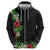 Hawaii Tropical Flowers and Leaves Hoodie Tapa Pattern Colorful Mode