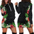 Hawaii Tropical Flowers and Leaves Hoodie Dress Tapa Pattern Colorful Mode