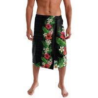 Hawaii Tropical Flowers and Leaves Lavalava Tapa Pattern Colorful Mode LT03 Black - Polynesian Pride