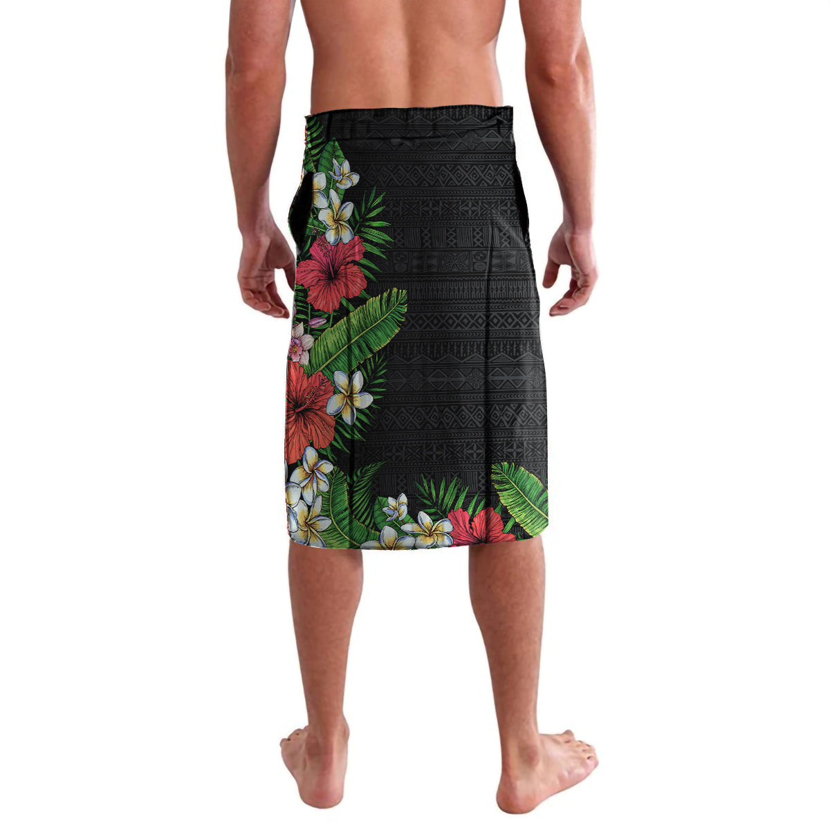 Hawaii Tropical Flowers and Leaves Lavalava Tapa Pattern Colorful Mode LT03 - Polynesian Pride