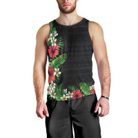Hawaii Tropical Flowers and Leaves Men Tank Top Tapa Pattern Colorful Mode LT03 - Polynesian Pride