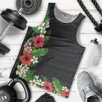 Hawaii Tropical Flowers and Leaves Men Tank Top Tapa Pattern Colorful Mode LT03 - Polynesian Pride