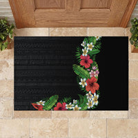 Hawaii Tropical Flowers and Leaves Rubber Doormat Tapa Pattern Colorful Mode LT03 - Polynesian Pride