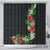 Hawaii Tropical Flowers and Leaves Shower Curtain Tapa Pattern Colorful Mode