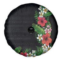 Hawaii Tropical Flowers and Leaves Spare Tire Cover Tapa Pattern Colorful Mode LT03 - Polynesian Pride
