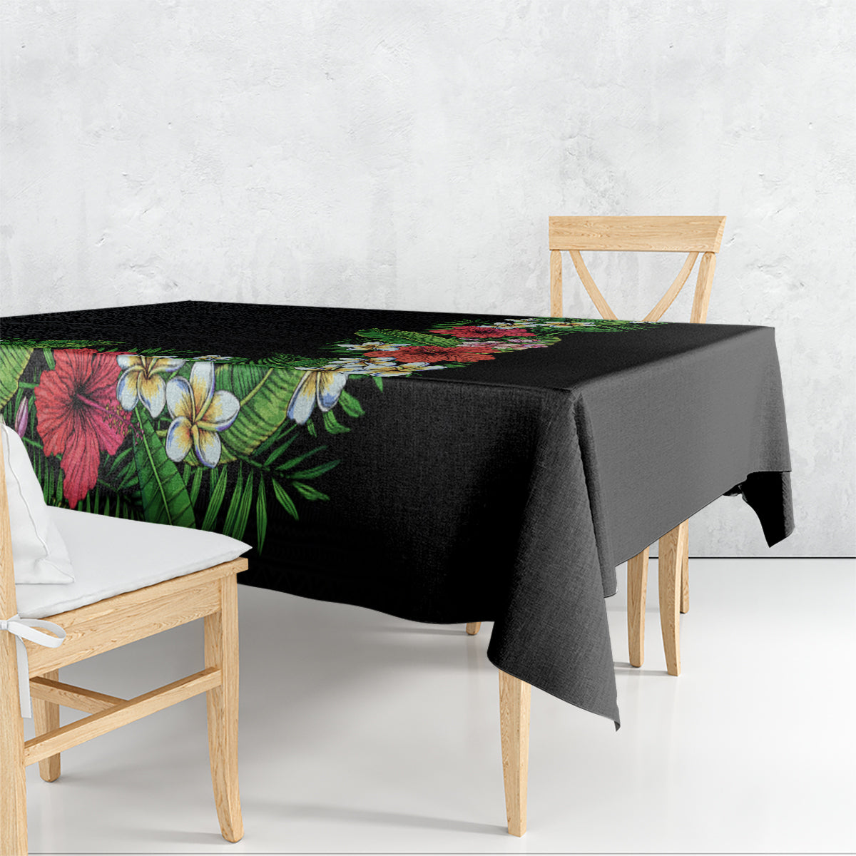 Hawaii Tropical Flowers and Leaves Tablecloth Tapa Pattern Colorful Mode LT03 - Polynesian Pride